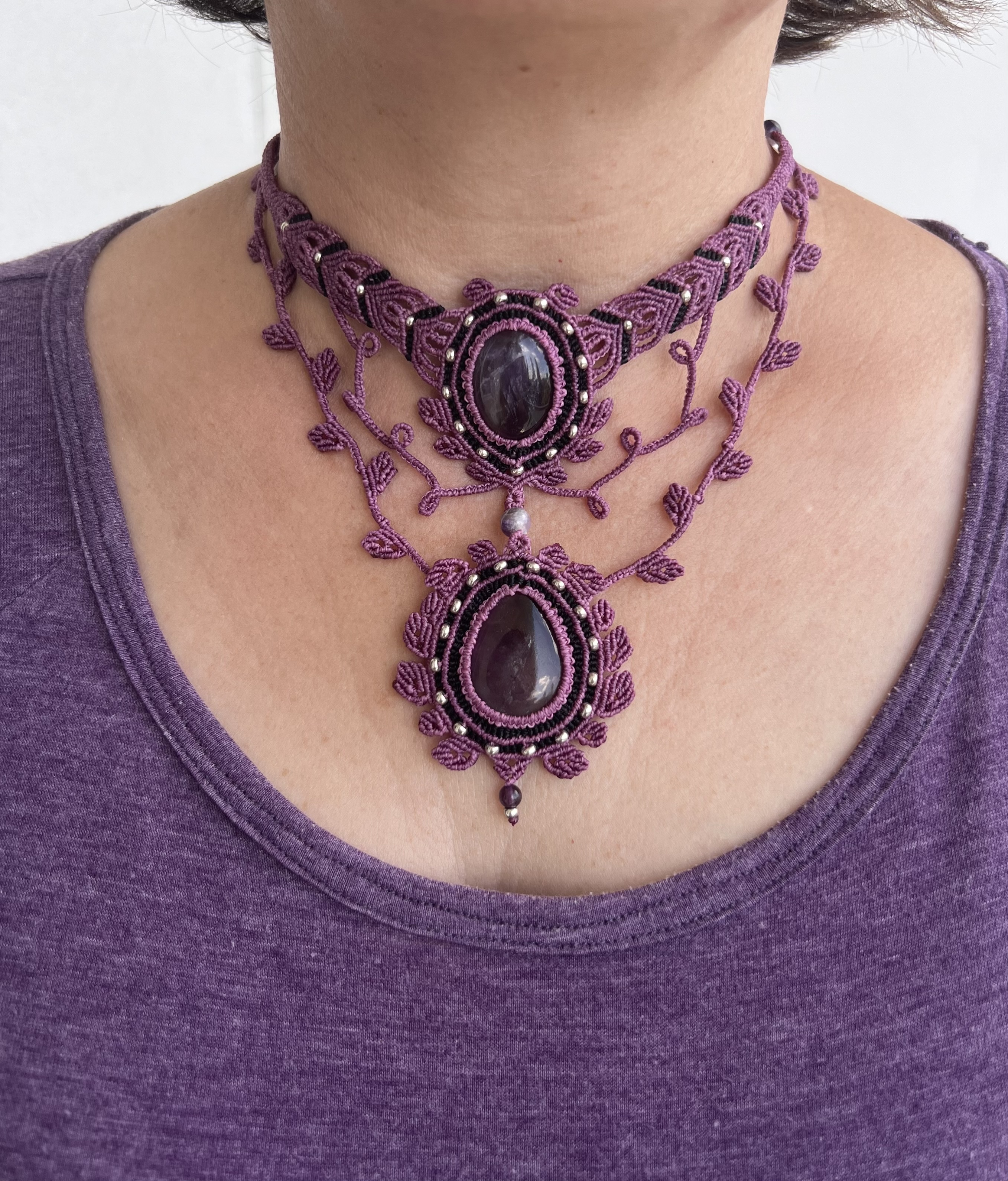 Macramé náhrdelník “Sylphira”