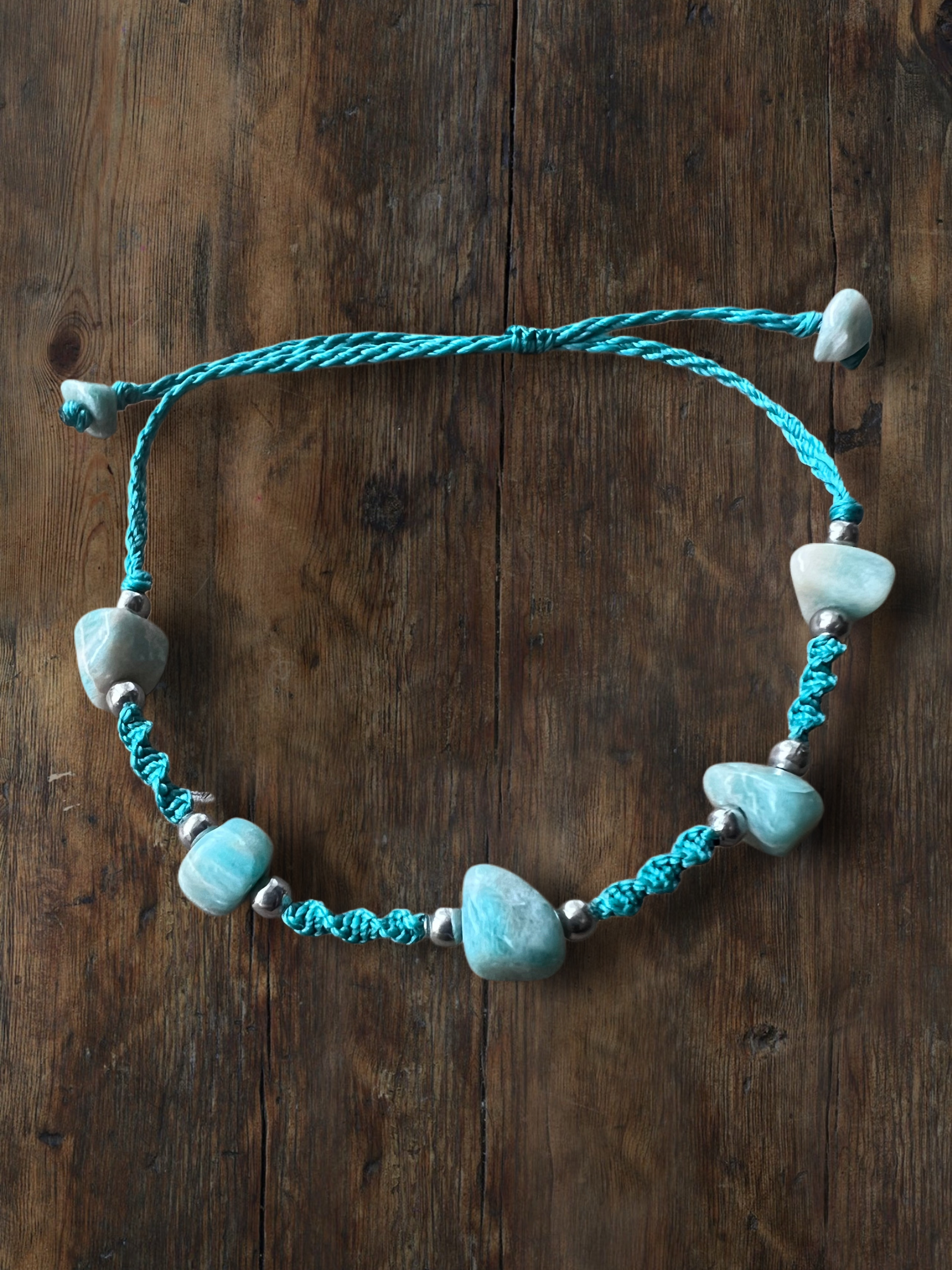 Macramé náramek s amazonitem