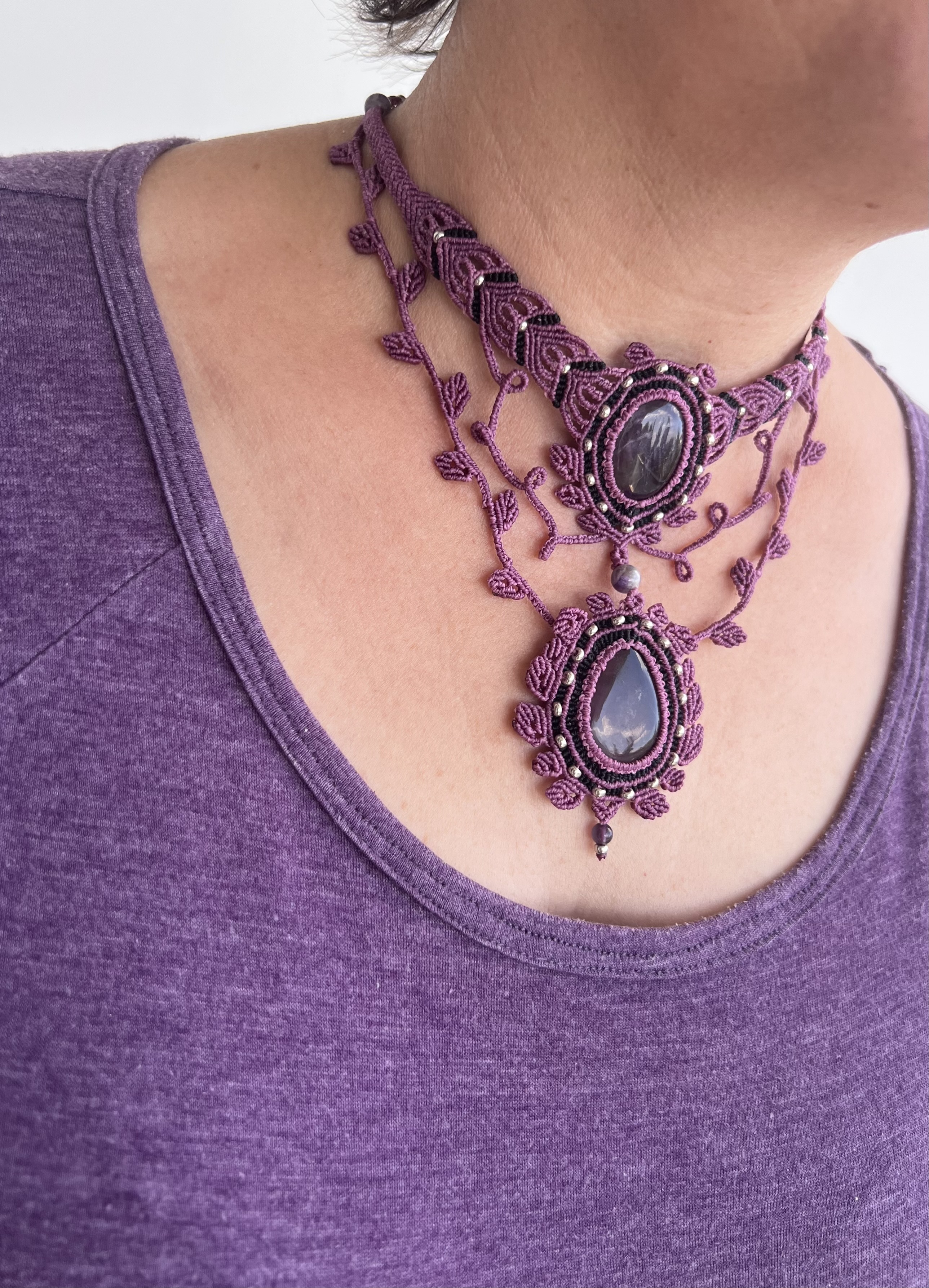 Macramé náhrdelník “Sylphira”