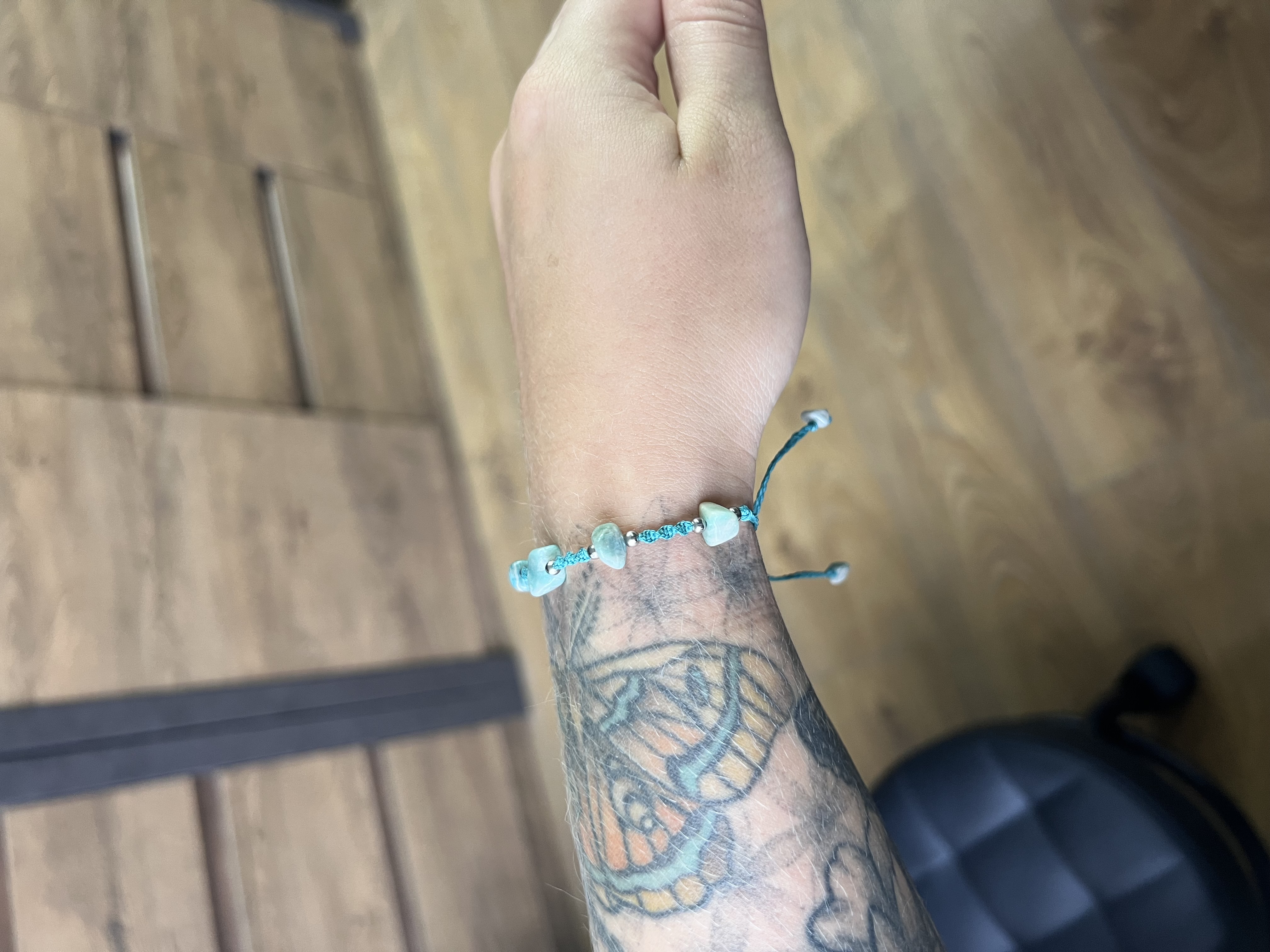 Macramé náramek s amazonitem